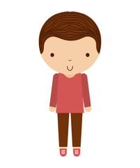 little cute boy isolated icon
