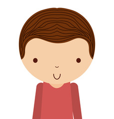 little cute boy isolated icon