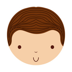 little cute boy isolated icon
