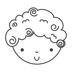 little cute boy isolated icon