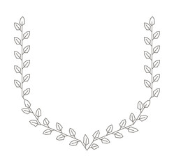 wreath leafs crown isolated icon