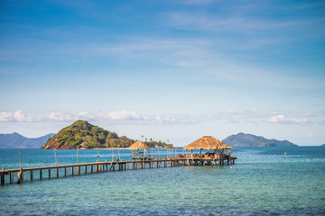 Beautiful tropical island beach, Koh Mak Thailand - Travel summer holiday vacation concept