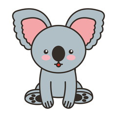 cute koala animal tender isolated icon