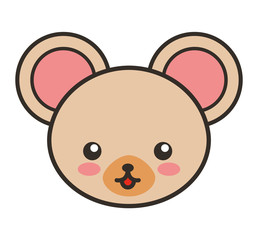 cute bear animal tender isolated icon