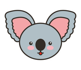 cute koala animal tender isolated icon