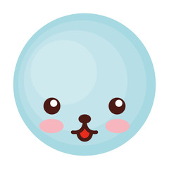 face emoticon cute circle icon