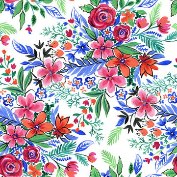 colorful flowers pattern