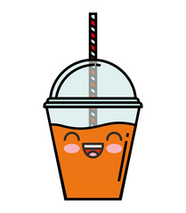 juice fruit character isolated icon