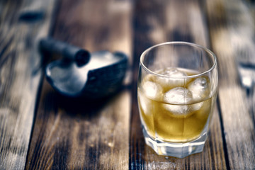 cigar and whisky