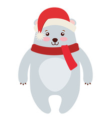 cute animal with christmas clothes