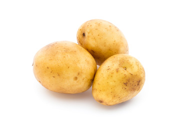 New potato isolated on white background.