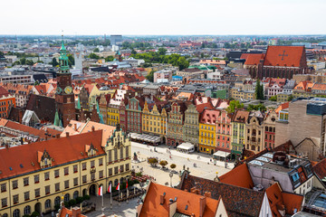 Fototapeta na wymiar View of Wroclaw, Old Town, City Hall, Poland