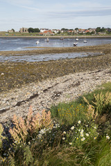 Village and Beach; Holy Island; England