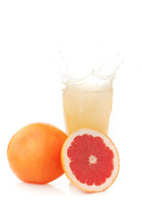 splashing grapefruit juice