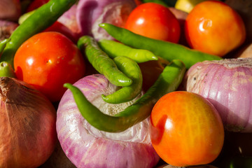 Set of fresh vegetables
