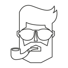 man person hipster style isolated icon