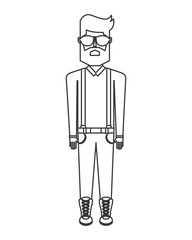 man person hipster style isolated icon