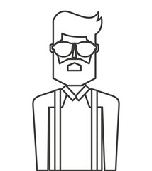 man person hipster style isolated icon