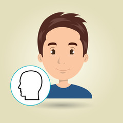 boy young student school vector illustration design