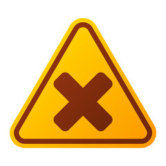 Obraz premium Danger warning attention sign icon