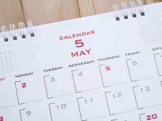 May on calendar page 1