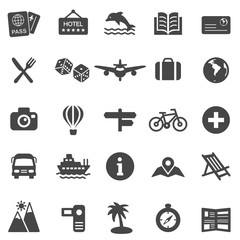 Travel Icons. Black Series