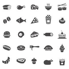 Food Icons. Black Series