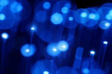 Glasfaser Lichtleiter Datenkabel Computer Technologie blau