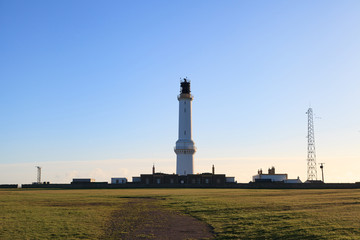 Fototapeta na wymiar Girdleness Lighthouse in Aberdeen, Scotland