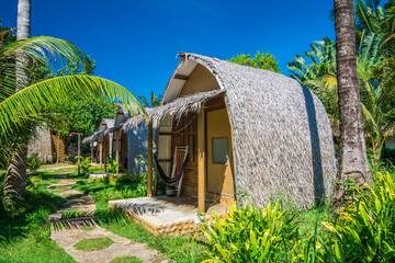 Small hut in tropical island summer holiday - Travel vacation concept.