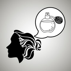 silhouette cosmetic stylist icon vector illustration design