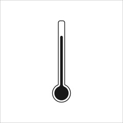 Thermometer sign simple icon on background