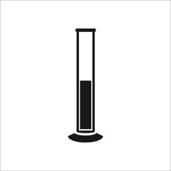 Laboratory test tube sign simple icon on background