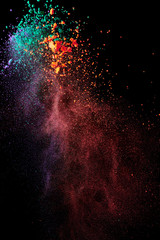 Splash of colorful powder