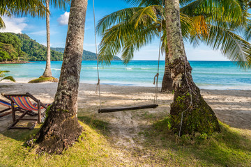 Beautiful tropical island beach - Travel summer holiday concept