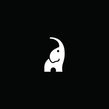 Fototapeta mini elephant white