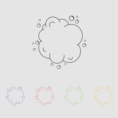 Bubbles vector icon for web and mobile. Flat style