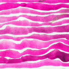  watercolor texture , embossed horizontal brush strips of bright pink colors on a white background. Watercolor