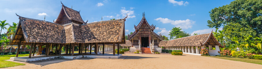 panorama shot of Wat Ton Kain,in Chiang Mai Thailand.