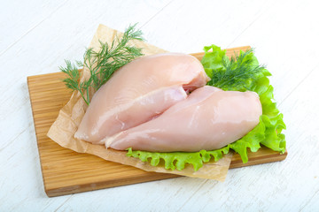 Raw chicken breast