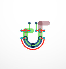 Linear business logo letter