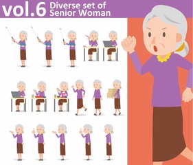 Diverse set of old woman on white background , EPS10 vector format vol.6