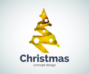 Vector Christmas tree logo template