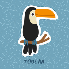 Toucan : Cute Animal Set :  Vector Illustration © da_on