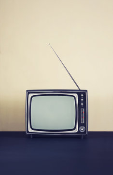 Retro television with copy space