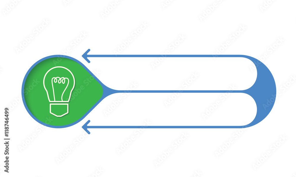 Poster vector double buttons for your text and idea symbol