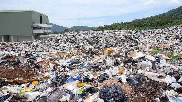 Landfill Site or Garbage Dump Causes Pollution and Ecological Disaster