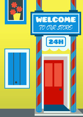 Fototapeta premium Infographic design of store house. Eps 10 vector file.