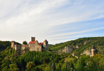 Fototapeta na wymiar Herdegg. Beautiful old castle in the nice countryside of Austria. National Park Thaya Valley, Lower Austria - Europe.