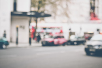 Blurred Traffic in London England